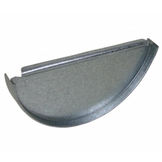 26 Gauge 5" Half Round Galvanized Steel End Cap