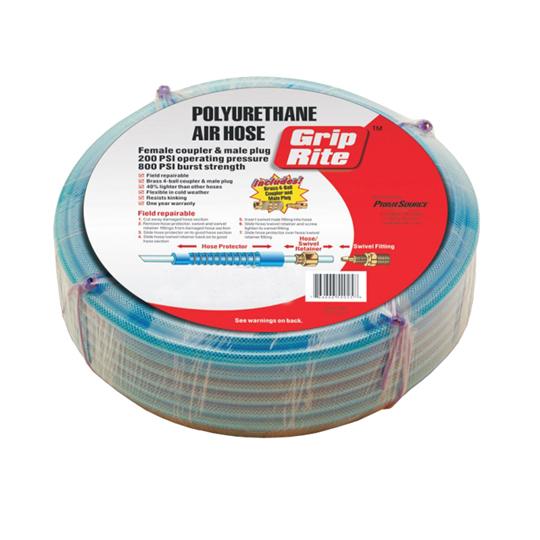 1/4" x 50' Polyurethane Air Hose without Coupler