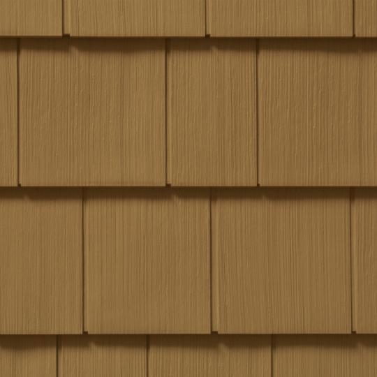 Cedar Impressions® Double 7" Straight Edge Perfection Polymer Shingle Siding - Cedar Grain Finish