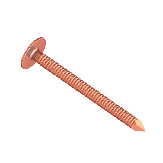 1-1/2" (4d) Copper Ring Shank Roofing/Slating Nails - 25 Lb. Carton