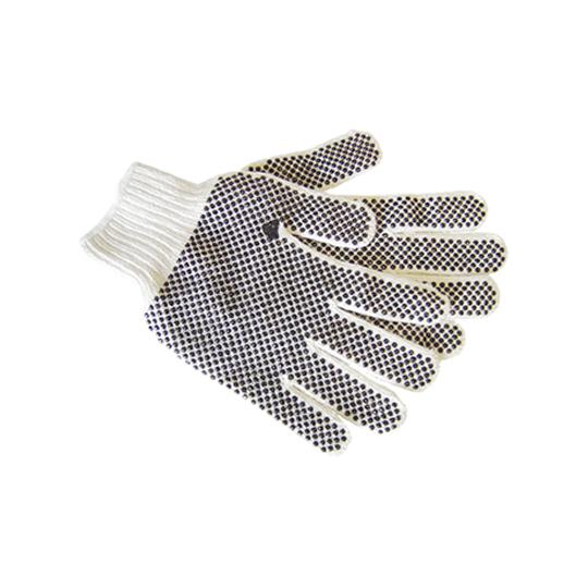 Poly/Cotton Blend String Knit Glove with PVC Dots - Size L