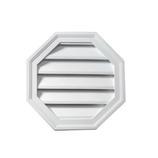 1-5/8" x 22" x 22" Functional Brick Mould Style Octagon Louver