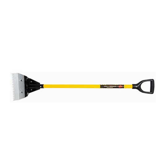 Replaceable Blade Shingle Tear-Off Tool with 47-1/2" Poly D-Grip Fiberglass Handle