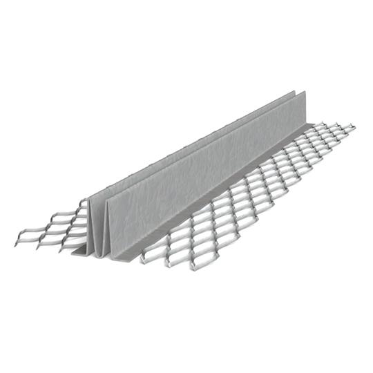 1/2" x 10' #15 Zinc Double-V Expanded Flange Control Joint