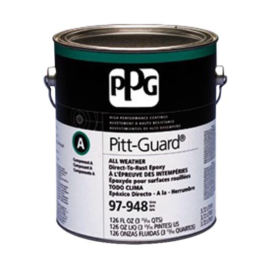 (97-948) Pitt-Guard® All Weather Direct-to-Rust Epoxy Coating with Grey Component A - 1 Gallon Can