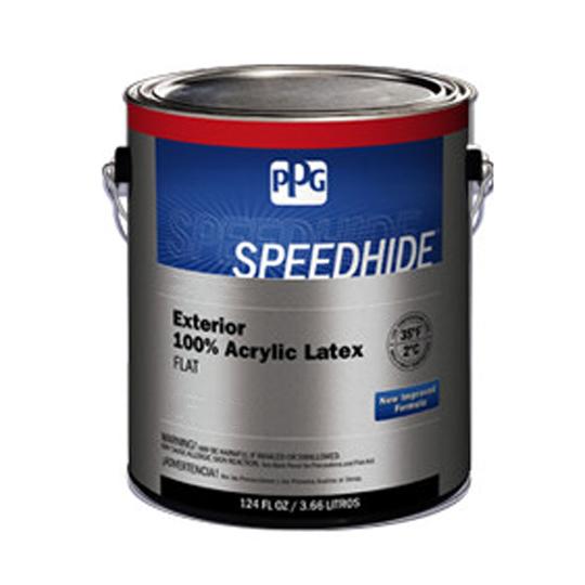 (6-653XI) Speedhide® Exterior 100% Acrylic Latex Flat with Ultra Deep Base - 5 Gallon Pail