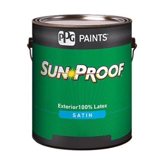 (76-110) Sun-Proof® Exterior House and Trim Satin Latex 100% Acrylic with White and Pastel Base - 5 Gallon Pail