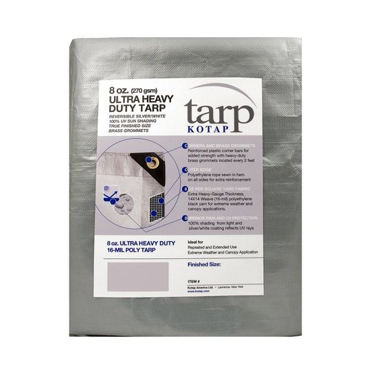 16' x 20' 8 Oz. Ultra Heavy-Duty Poly Tarp