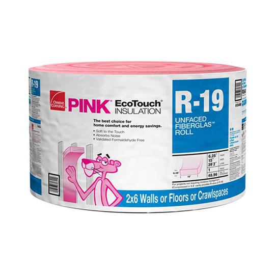 R19 UNFACED RU40 48.96 SF ROLL INSULATION MP6