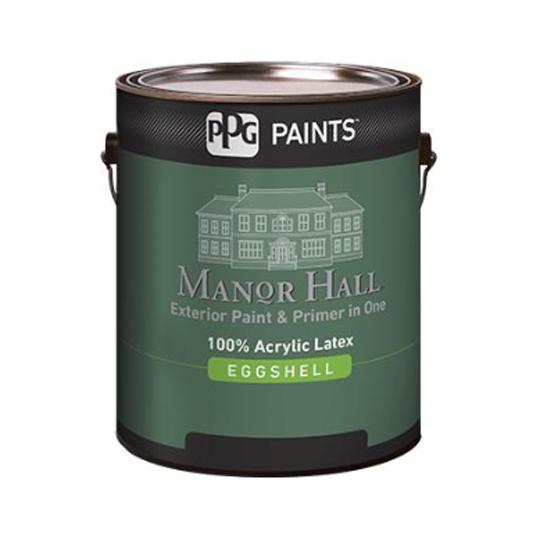 (70-340) Manor Hall® Exterior Paint & Primer in One 100% Acrylic Latex Eggshell with Ultra Deep Base - 5 Gallon Pail