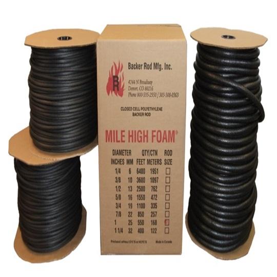 Mile High Foam Closed Cell Backer Rod - 1-1/2" x 6 Lf.