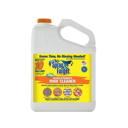 Concentrated No Rinse Eco-Friendly Roof and Exterior Surface Cleaner - 1 Gallon Bottle