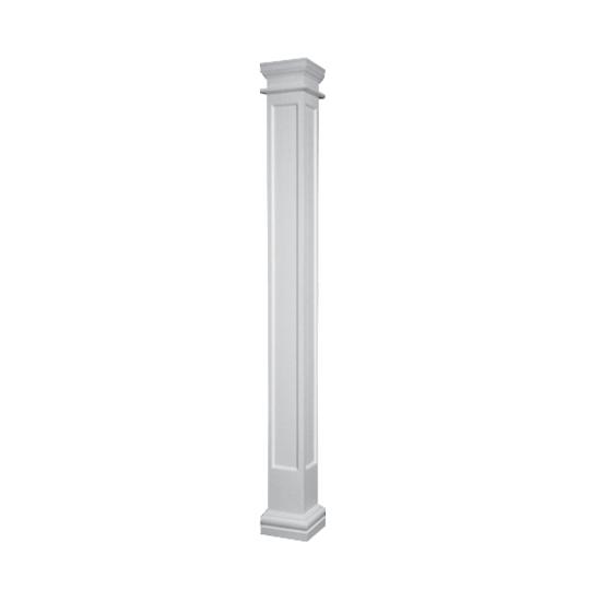 10" x 8' Square Recessed Panel PermaCast® Column