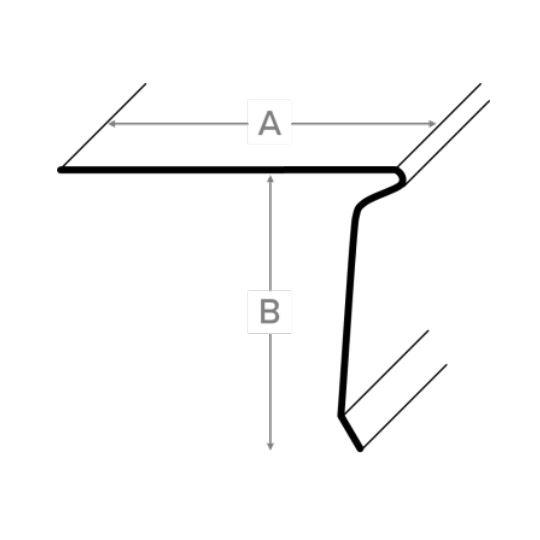 26 Gauge x 6" Eave Drip with 2-1/2" Face