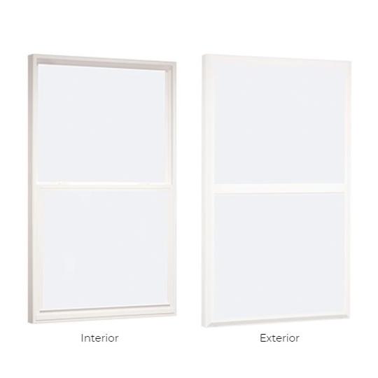 Size 2630 (29-1/2" W x 35-1/2" H) V2000 Series Model 3500 Vinyl Single-Hung Window Low-E Glass