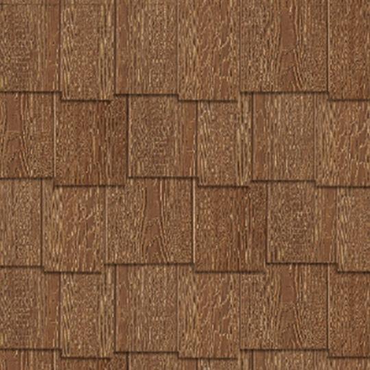 3/8" x 12" x 4' Diamond Kote® Cedar RigidShake™ Staggered Edge Shake Siding