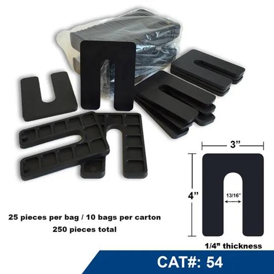 Horseshoe Shims #54 - 1/4" x 3" x 4" - 250/Case