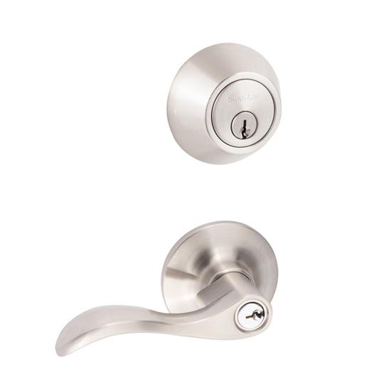 SNOWBIRD ENTRY AND DEADBOLT COMBO, SATIN NICKEL MP12