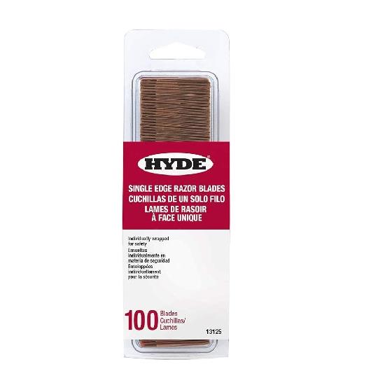 Hyde 13125 Single Edge Razor Blades - 100/Pack