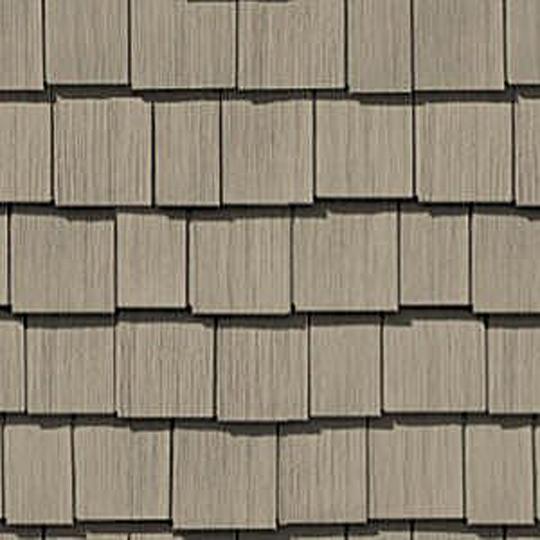 Cedar Impressions® Double 7" Staggered Perfection Polymer Shingle Siding - Cedar Grain Finish