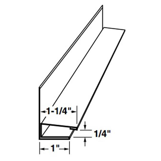 3/8" x 1-1/4" Aluminum F-Channel with Face