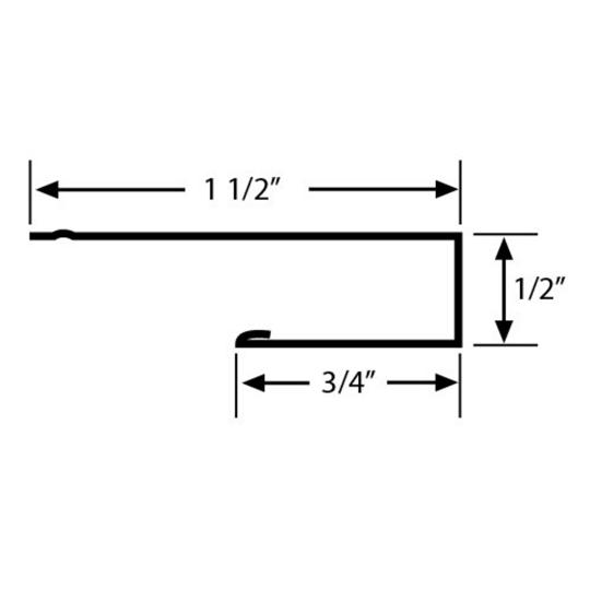 1/2" Aluminum J-Channel