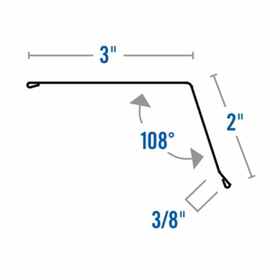 .019" x 2" x 2-7/8" x 10' Heavy Aluminum Gutter Apron