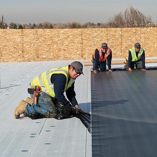 FleeceBACK® RL™ EPDM RapidLock Membranes with 3" Factory-Applied Tape